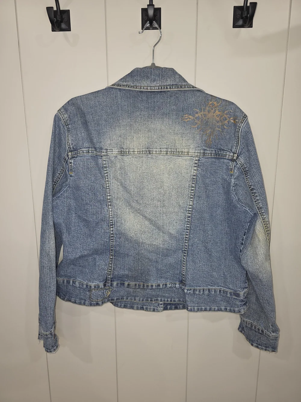 VTG FUBU Blue Denim Jacket with Subtle Washed Texture Size 2x Fits Like An XL